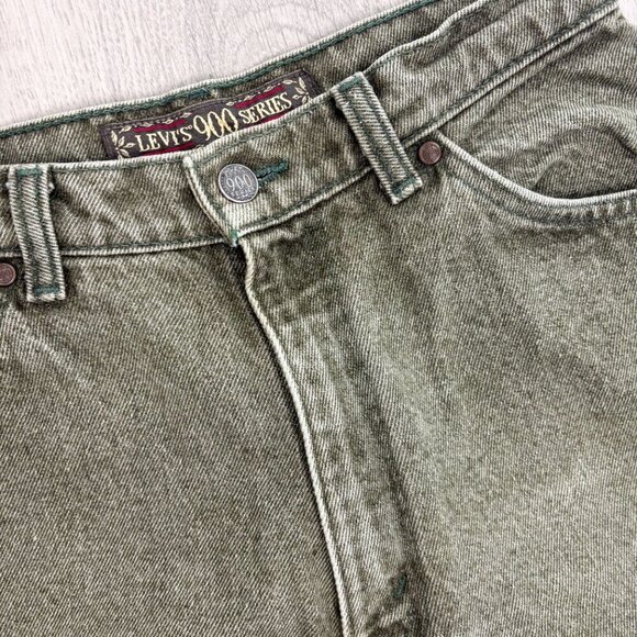Levi's Womens 900 Series Vintage Mom Jeans Green 28 - Picture 2 of 5